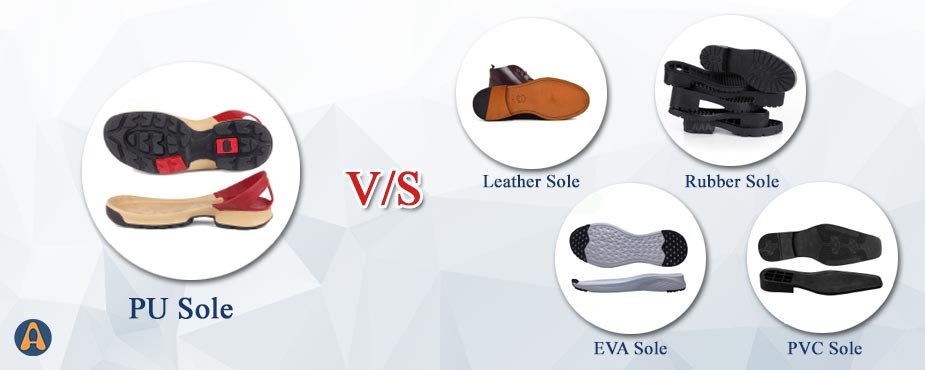 Leather, Rubber, EVA or PVC Sole 